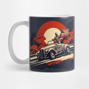 VINTAGE CAR, COLORED CARTOON STYLE Mug